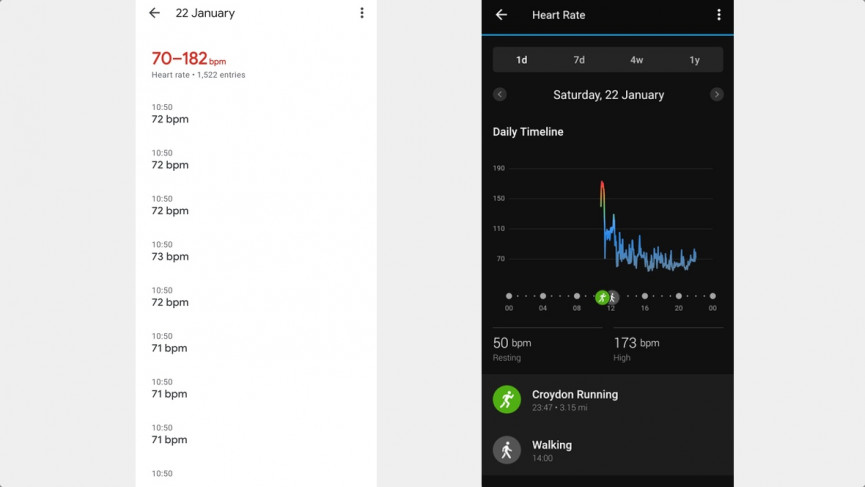Skagen Falster Gen 6 resting heart rate comparison