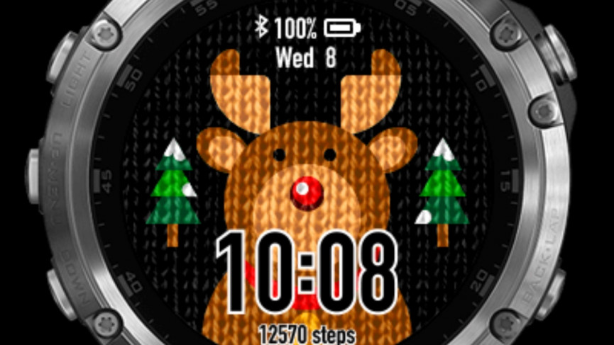 christmas garmin watch face