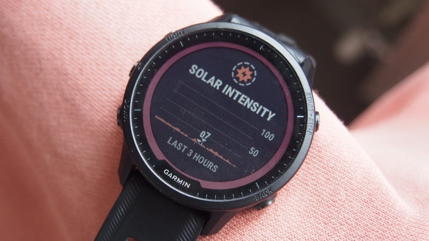 Garmin Forerunner 955 solar intensity