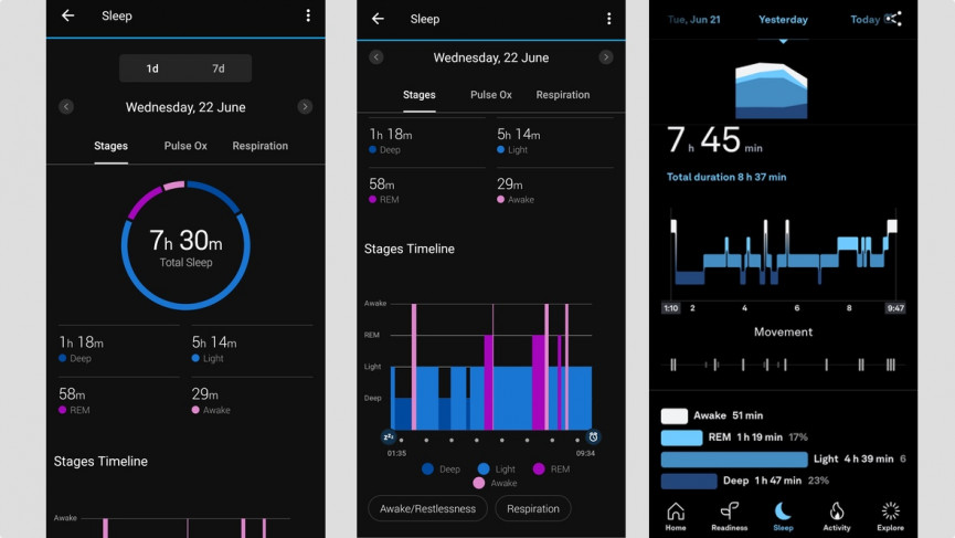 sleep data in app