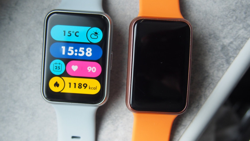 Huawei Watch Fit 2 next to Watch Fit