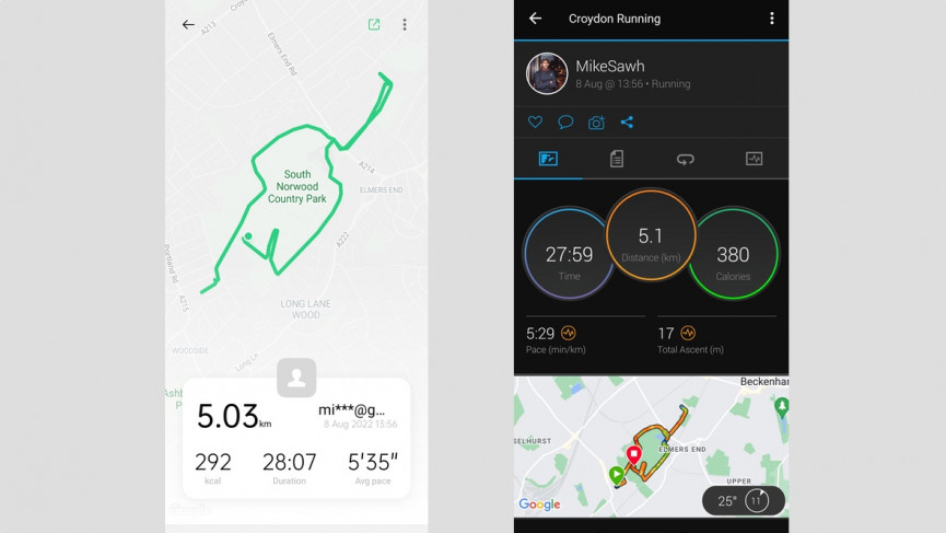 Oppo Watch Free Running performance