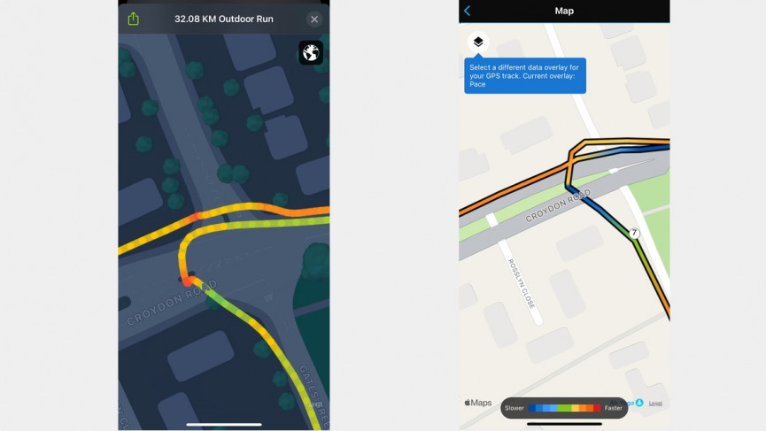Apple Watch Ultra gps accuracy test screenshot