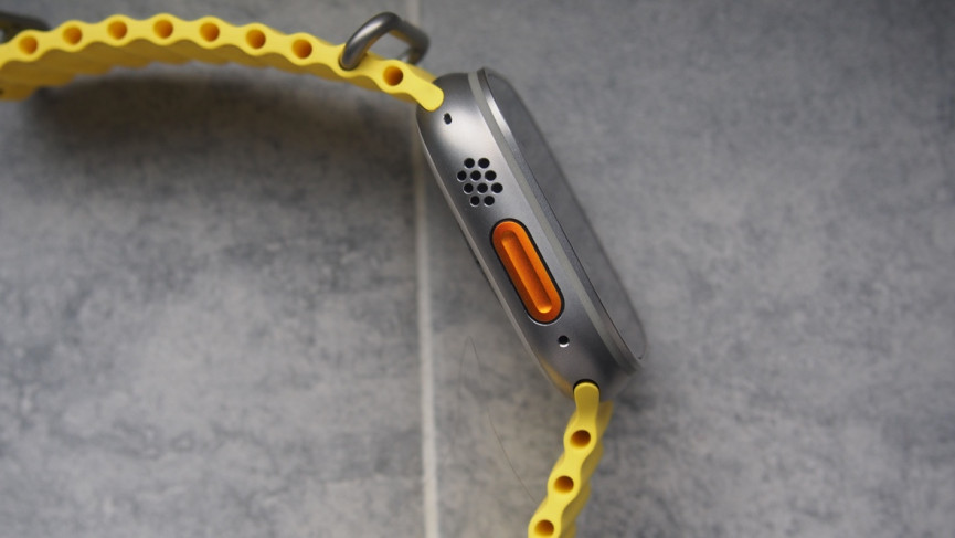 Apple Watch Ultra side-on view