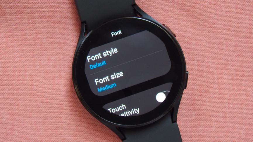 change font size galaxy watch